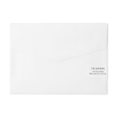  Waterverf Floral Art Wedding Omwikkelbaar Adreslabel (Achterkant)