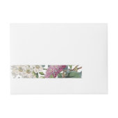  Waterverf Floral Art Wedding Omwikkelbaar Adreslabel (Voorkant)