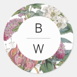  Waterverf Floral Art Wedding Ronde Sticker