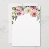 Waterverf Floral Baby in Baby shower Bloom Kaart (Achterkant)