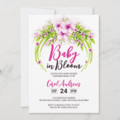 Waterverf Floral Baby in Baby shower Bloom Kaart (Voorkant)