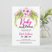 Waterverf Floral Baby in Baby shower Bloom Kaart (Staand voorkant)