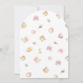 Waterverf Floral Baby in Baby shower Bloom Kaart (Achterkant)