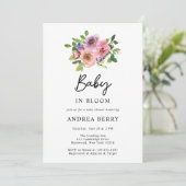 Waterverf Floral Baby in Baby shower Bloom Kaart (Staand voorkant)