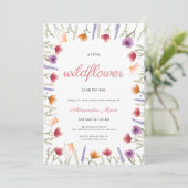 Waterverf Floral Baby in Baby shower Bloom Kaart (Staand voorkant)