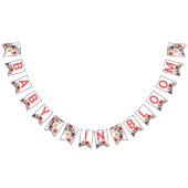 Waterverf Floral Baby in Bloom Bunting Flags Vlaggetjes (Alle)