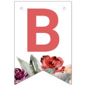 Waterverf Floral Baby in Bloom Bunting Flags Vlaggetjes (Tweede vlag)