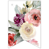 Waterverf Floral Baby in Bloom Bunting Flags Vlaggetjes (Eerste vlag)