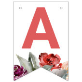 Waterverf Floral Baby in Bloom Bunting Flags Vlaggetjes (Derde vlag)