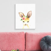 Waterverf Floral Baby Kangaroo Australian Canvas Afdruk (Insitu (Woonkamer))