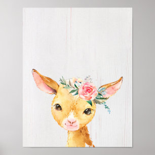 Waterverf Floral Baby Poster
