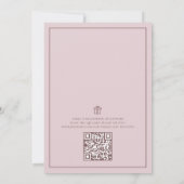 Waterverf Floral Baby roze QR-code Cadeauregister Kaart (Achterkant)