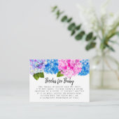 Waterverf Floral Baby shower Book Request Informatiekaartje (Staand voorkant)