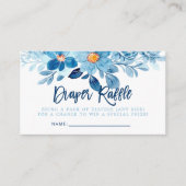 Waterverf Floral Baby shower Diaper Raffle Ticket Informatiekaartje (Voorkant)