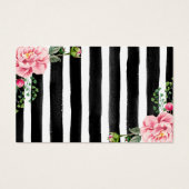 Waterverf Floral Baby shower Diaper Raffle Ticket Visitekaartjes (Achterkant)