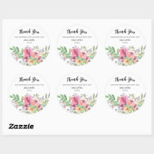 Waterverf Floral Baby shower Hartelijk dank Ronde Sticker (Vel)