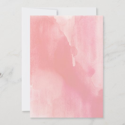 Waterverf Floral Baby shower Kaart (Achterkant)