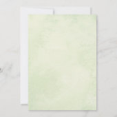 Waterverf Floral Baby shower Kaart (Achterkant)