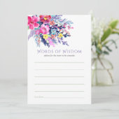 Waterverf Floral Baby shower Mam Advice Kaart (Staand voorkant)