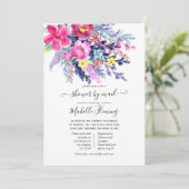 Waterverf Floral Baby shower per post Kaart (Staand voorkant)