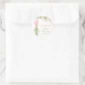 Waterverf Floral Baby shower Ronde Sticker (Tas)