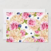 Waterverf Floral Baby shower Tea Party Invitation Kaart (Achterkant)