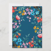 Waterverf Floral Baby shower Uitnodiging voorjaar (Achterkant)