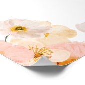 Waterverf floral baby shower Welcome Sign. Poster (Hoek)