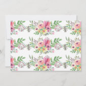 Waterverf Floral Baby Tea Party Invitation Kaart (Achterkant)