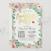 Waterverf Floral Bachelorette Kaart (Voorkant / Achterkant)