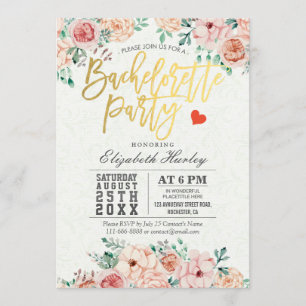 Waterverf Floral Bachelorette Kaart