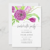 Waterverf Floral Bachelorette Kaart (Voorkant)