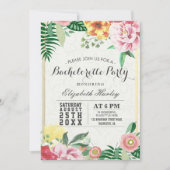Waterverf Floral Bachelorette Kaart (Voorkant)