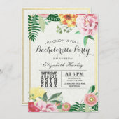 Waterverf Floral Bachelorette Kaart (Voorkant / Achterkant)