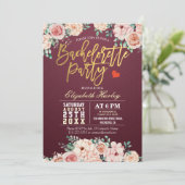 Waterverf Floral Bachelorette Kaart (Staand voorkant)