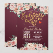 Waterverf Floral Bachelorette Kaart (Voorkant / Achterkant)