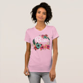 Waterverf Floral Bachelorette Party Bride T-Shirt (Voorkant volledig)