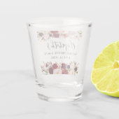Waterverf Floral Bachelorette Shot Glas (Achterkant)