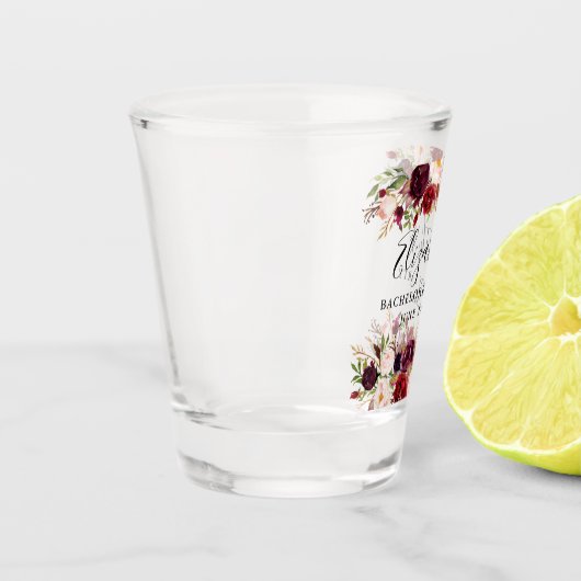 Waterverf Floral Bachelorette Shot Glas (Links)