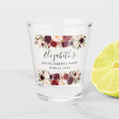 Waterverf Floral Bachelorette Shot Glas (Voorkant)