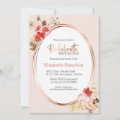 Waterverf Floral Bachelorette Weekend Kaart (Voorkant)