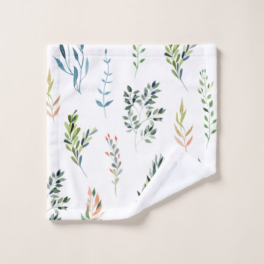 Waterverf Floral Bad Handdoek (Wasdoekje)