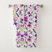  Waterverf Floral Bad Handdoek (Insitu)
