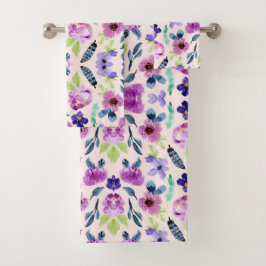  Waterverf Floral Bad Handdoek
