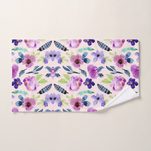  Waterverf Floral Bad Handdoek (Handdoek)