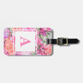 Waterverf Floral Bagagelabel (Voorkant horizontaal)