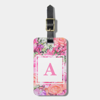 Waterverf Floral Bagagelabel