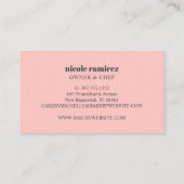 Waterverf Floral Bakery Rolling Pin Patisserie Visitekaartje (Achterkant)