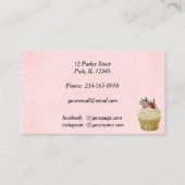 Waterverf Floral Baking Pin Pastry Chef Visitekaartje (Achterkant)