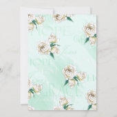 Waterverf Floral Baptism/Christening/Dedicatie Kaart (Achterkant)